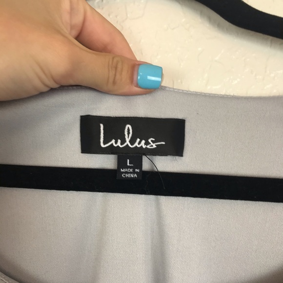Sold///Lulus Grey Long Sleeve Dress Women’s - Picture 5 of 7